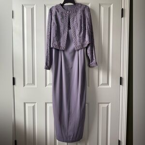 Forever Yours Lavender Beaded Dress with Jacket